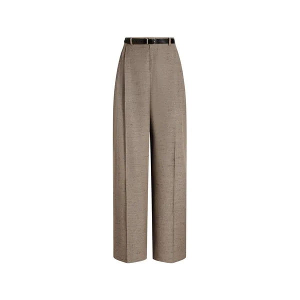 Dolce & Gabbana Tweed-effect linen and viscose trousers