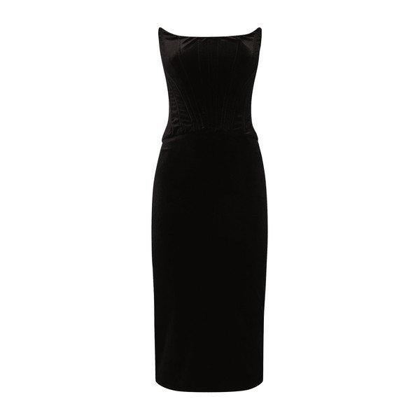 Dolce & Gabbana Velvet calf-length corset dress
