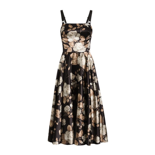 Dolce & Gabbana Vintage rose-print satin dress