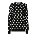 Dolce & Gabbana Wool and silk sweater with polka-dot inlay
