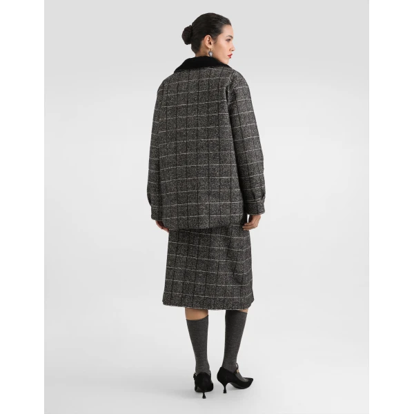 Dolce & Gabbana Wool blend check skirt, view 3