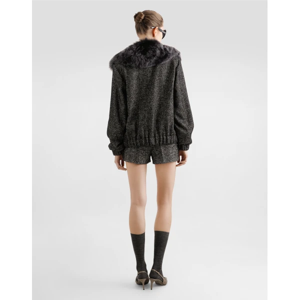Dolce & Gabbana Wool blend chevron shorts, view 3