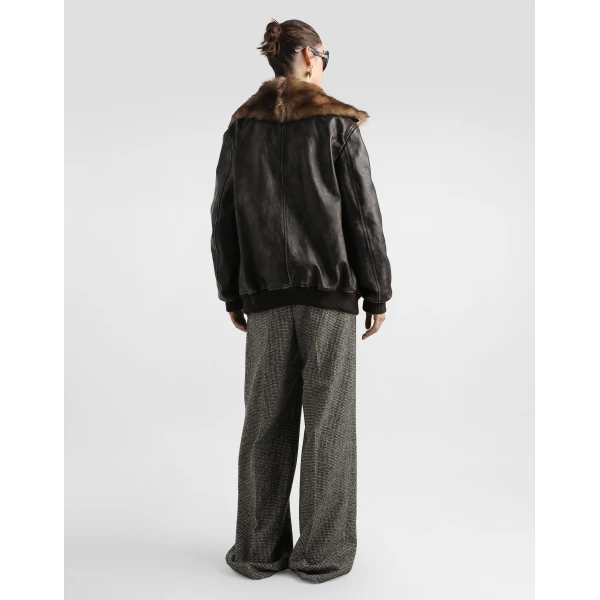 Dolce & Gabbana Wool blend trousers with dotted print, view 3