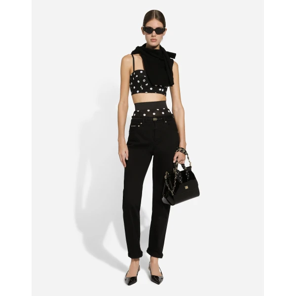 Dolce & Gabbana Wool cardigan with plunging necklace, view 4