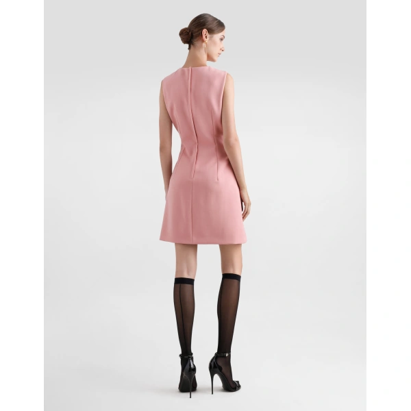 Dolce & Gabbana Wool crepe midi fit-and-flare dress, view 3