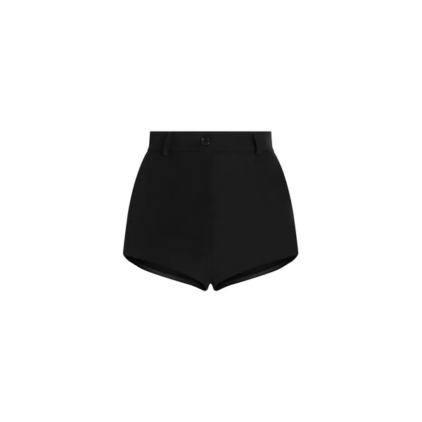 Wool gabardine shorts