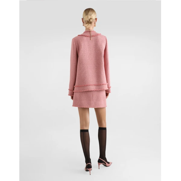 Dolce & Gabbana Wool raschel tweed miniskirt Skirt, view 3