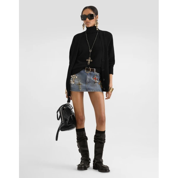 Dolce & Gabbana Wool turtleneck pullover Knit, view 2