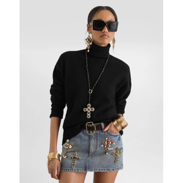 Dolce & Gabbana Wool turtleneck pullover Knit, view 4