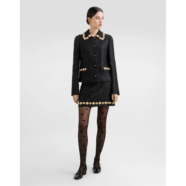 Dolce & Gabbana peony-motif brocade jacket, view 2