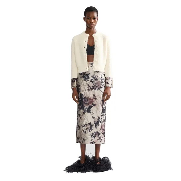 Erdem Boucle Alpaca Cardigan, view 2