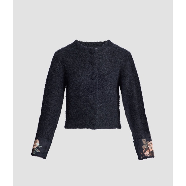 Erdem Boucle Alpaca Cardigan