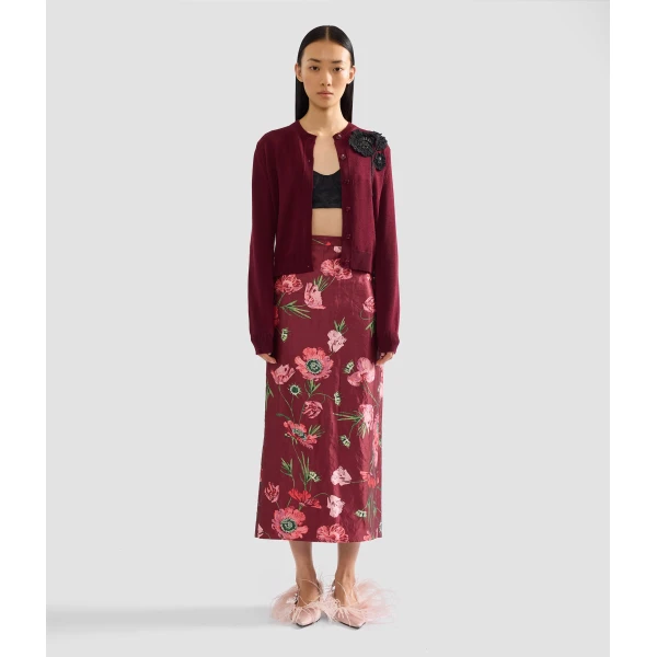 Erdem Embellished Merino Wool Cardigan, view 4
