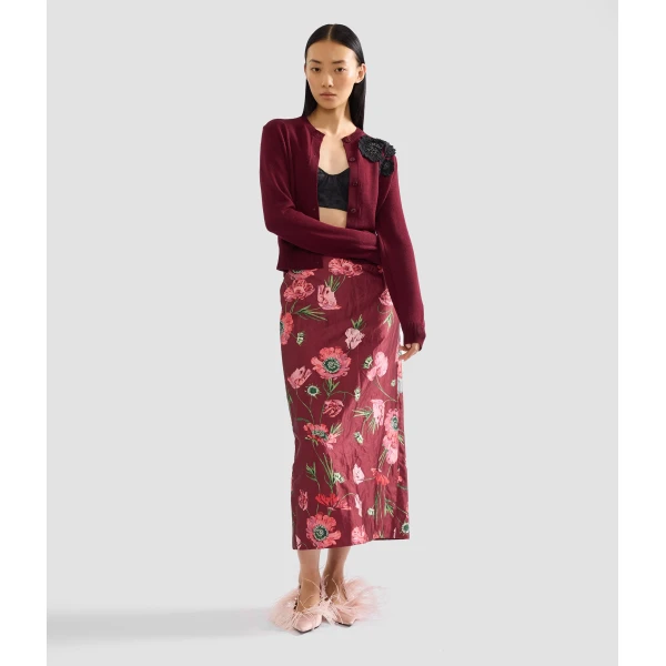 Erdem Embellished Merino Wool Cardigan, view 6