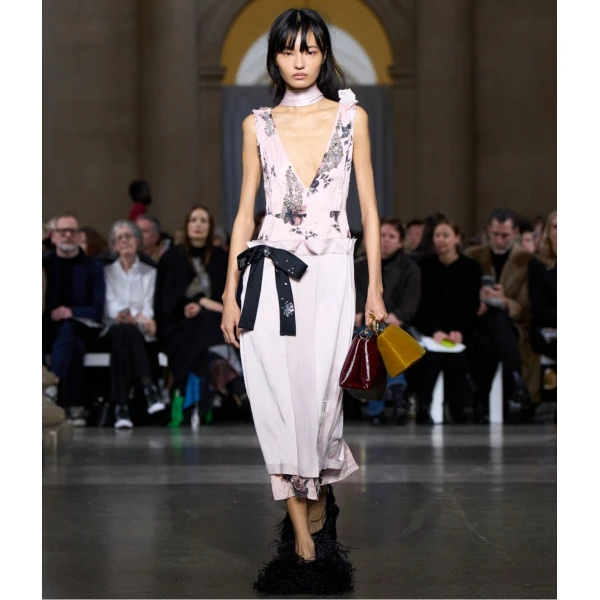 Erdem Embroidered Cady Sleeveless Midi Dress, view 3