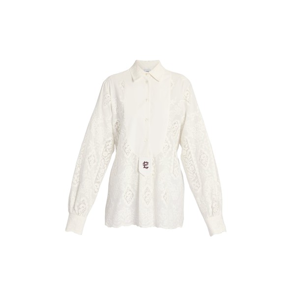 Erdem Embroidered Cotton Long Sleeve Shirt