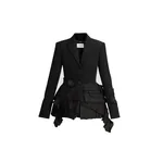 Erdem Embroidered Grain De Poudre Fitted Blazer