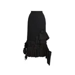 Erdem Embroidered Grain De Poudre Midi Pencil Skirt