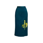 Erdem Embroidered Textured Satin Midi Pencil Skirt - Skirts - British Romantic Luxury at Coveti