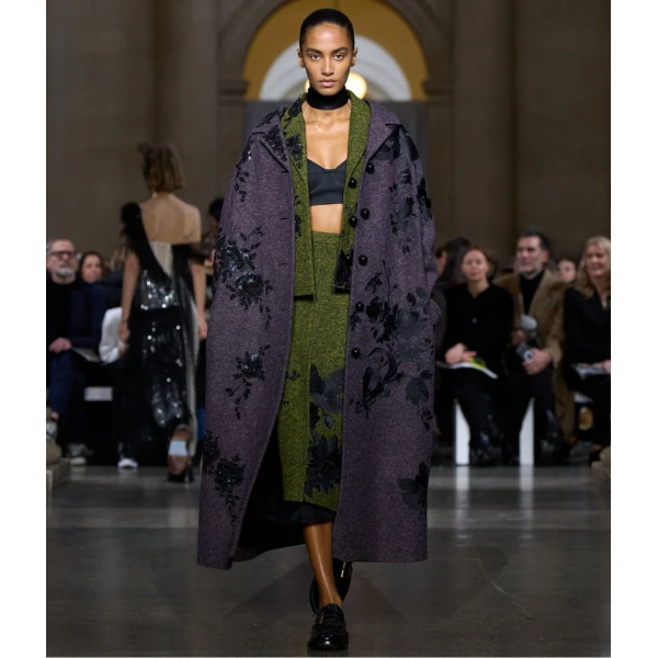 Erdem Embroidered Wool Coat - Coats - British Romantic Luxury at Coveti