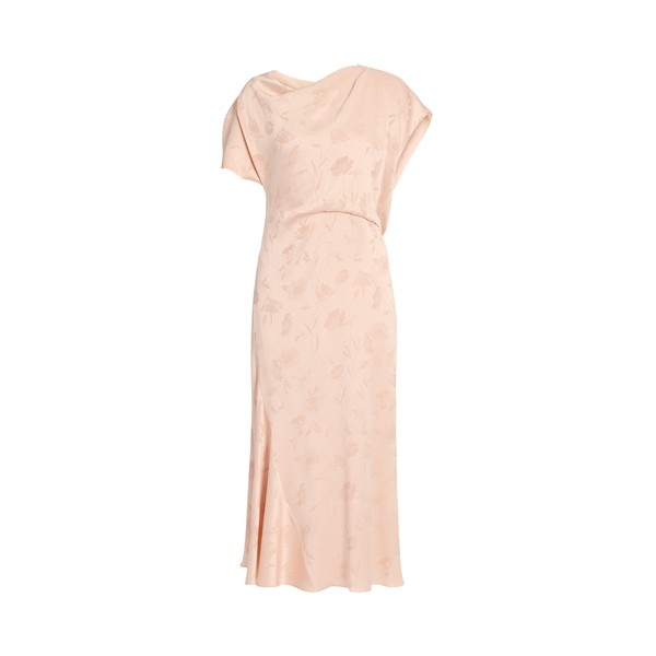 Erdem Floral Creponne Jacquard Short Sleeve Midi Dress