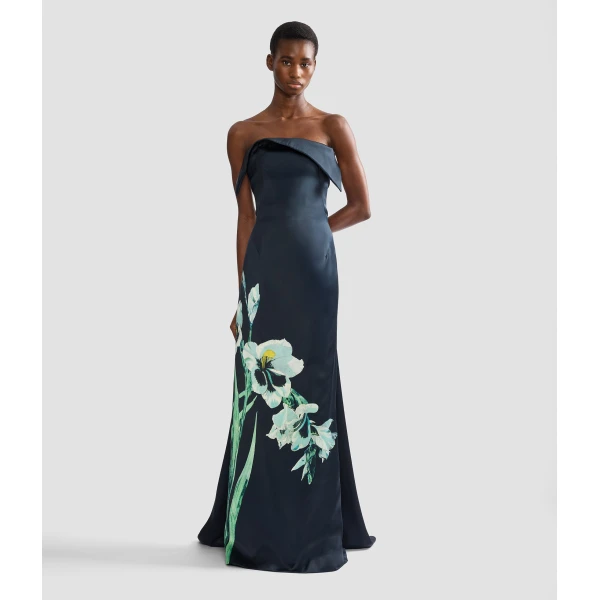 Erdem Floral Duchess Bustier Gown - Dresses - British Romantic Luxury at Coveti