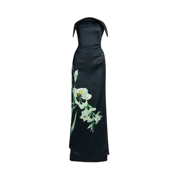 Erdem Floral Duchess Bustier Gown - Dresses - British Romantic Luxury at Coveti