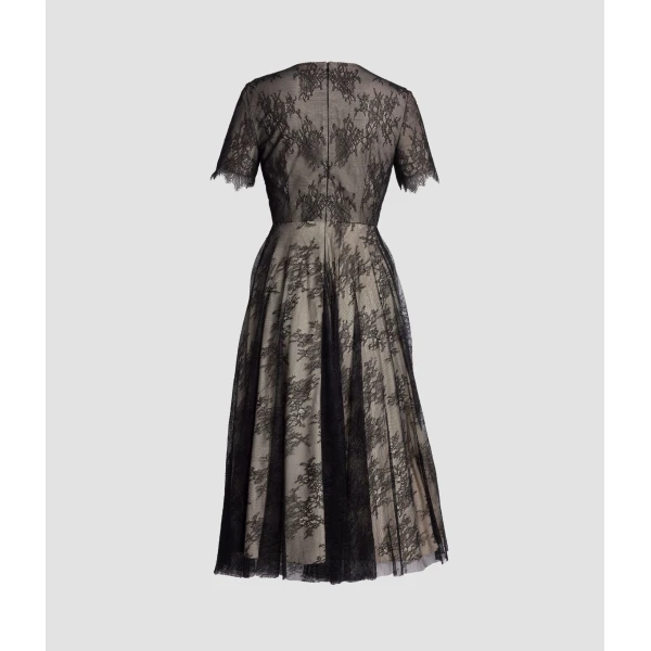 Erdem Floral Lace Short Sleeve Midi Dress - Dresses - British Romantic Luxury at Coveti