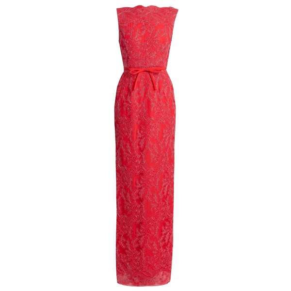 Erdem Floral Lace Tulle Sleeveless Gown