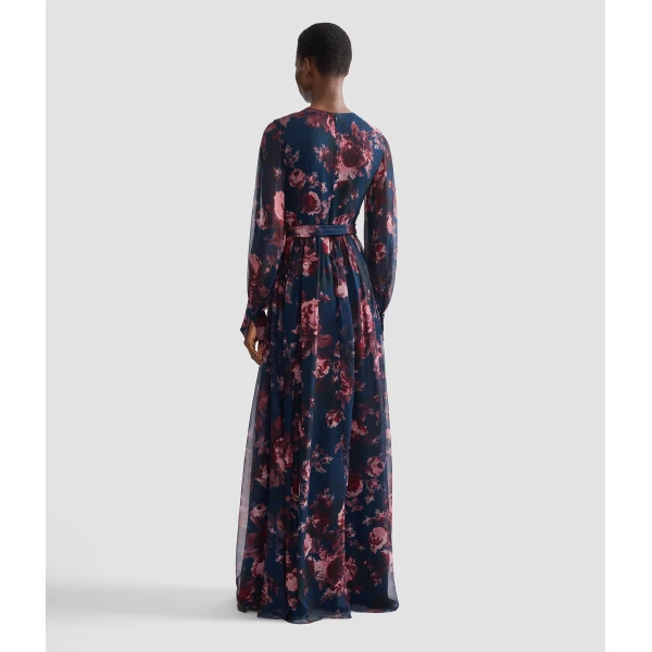 Erdem Floral Silk Creponne Long Sleeve Gown - Dresses - British Romantic Luxury at Coveti