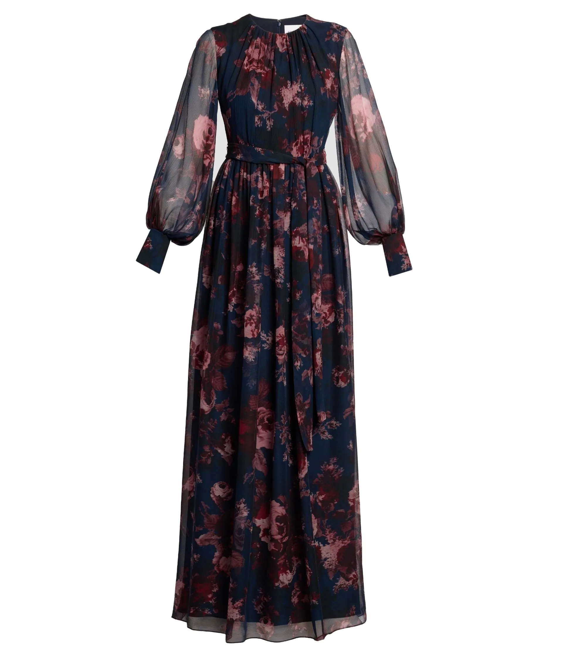 Erdem Floral Silk Creponne Long Sleeve Gown - Dresses - British Romantic Luxury at Coveti Erdem Floral Silk Creponne Long Sleeve Gown - Dresses - British Romantic Luxury at Coveti