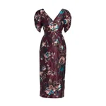 Erdem Floral Textured Satin Midi Dress - Dresses - British Romantic Luxury at Coveti