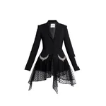 Erdem Grain De Poudre Single Breasted Fitted Blazer