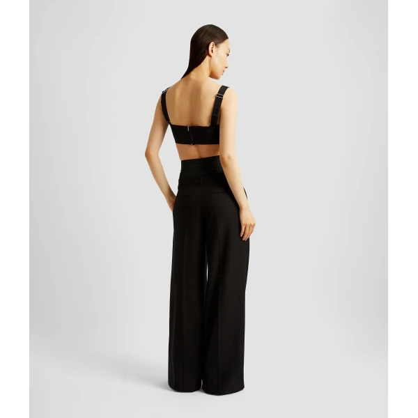 Erdem Grain De Poudre Wide Leg Trouser - Pants - British Romantic Luxury at Coveti