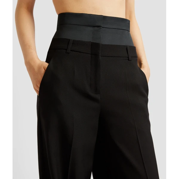 Erdem Grain De Poudre Wide Leg Trouser - Pants - British Romantic Luxury at Coveti