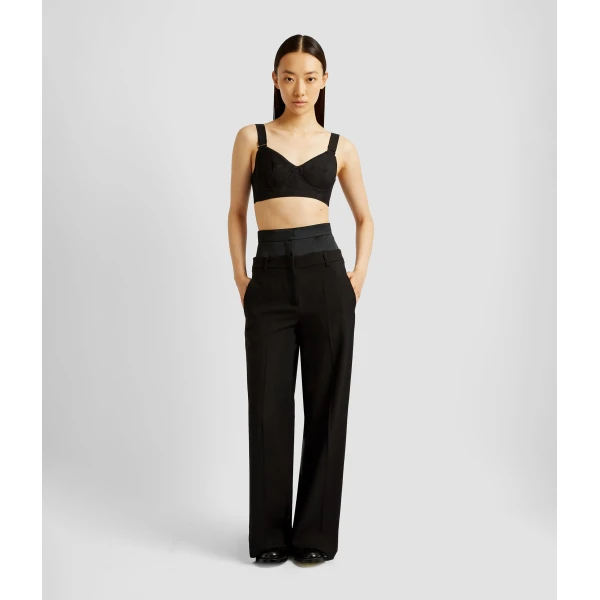 Erdem Grain De Poudre Wide Leg Trouser - Pants - British Romantic Luxury at Coveti
