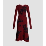 Erdem Jacquard Long Sleeve Midi Knit Dress - Dresses - British Romantic Luxury at Coveti