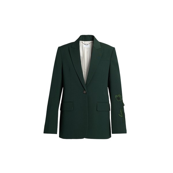 Erdem Pleatable Wool Single Breasted Blazer