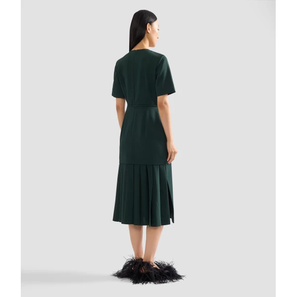 Erdem Pleatable Wool Tailored Midi Dress - Dresses - British Romantic Luxury at Coveti