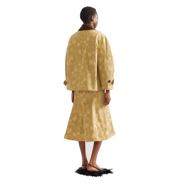 Erdem Poppy Cotton Jacquard Oversize Jacket, view 2