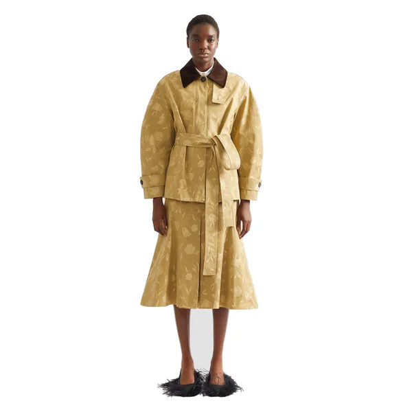 Erdem Poppy Cotton Jacquard Oversize Jacket, view 4