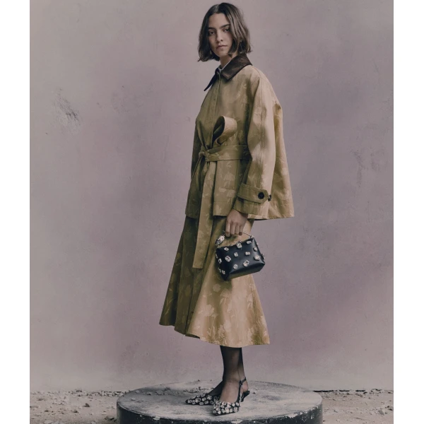 Erdem Poppy Cotton Jacquard Oversize Jacket, view 5