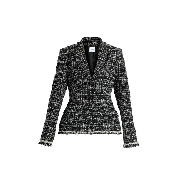 Erdem Tweed Fitted Single Breasted Blazer