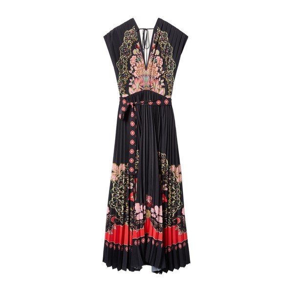 La Double J Accordion Dress in Cornucopia Placée Black