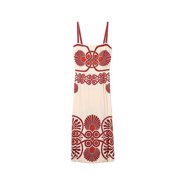La Double J Buy Me A Martini Dress in Medallion Placée Cream