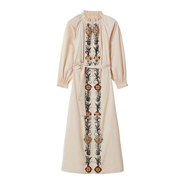 La Double J Cerere Shirt Dress in Solid Pale Pink