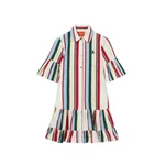 La Double J Choux Dress in Stripes Multicolor