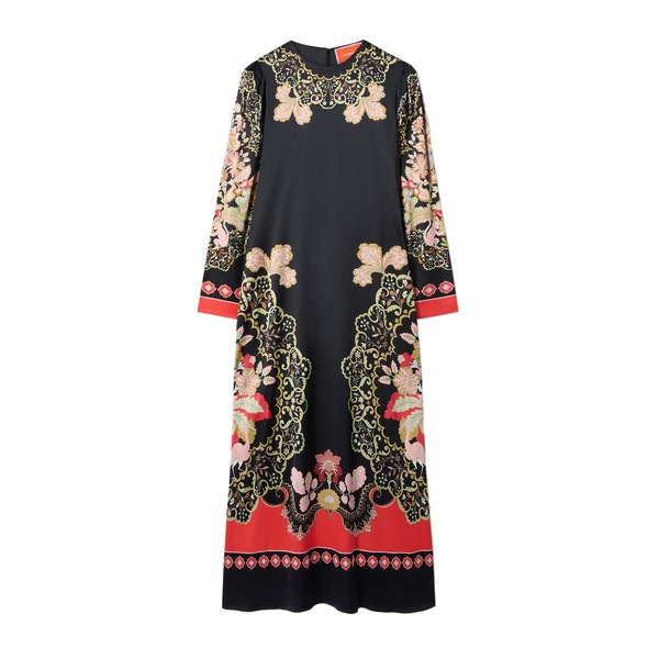 La Double J Clingy Swing in Cornucopia Placée Black Dress