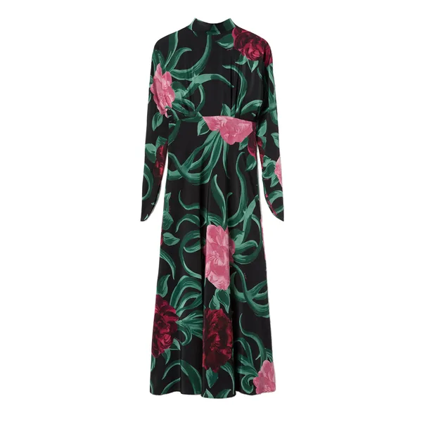 Gilda Dress in Peony Black