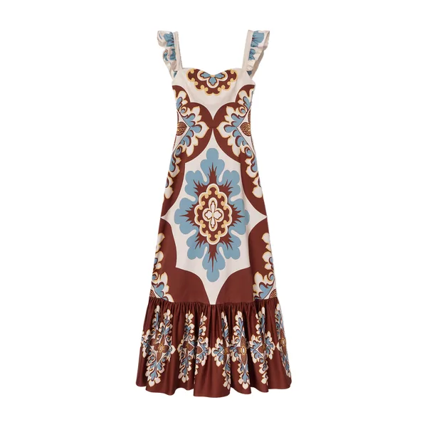 Gingerbread Dress in Palazzo Placée Chocolate